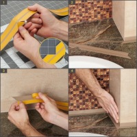 Угол ПВХ 18x18 коричневая самостоятельная угловая полоса