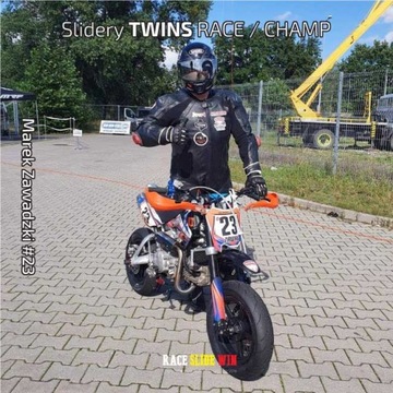 Zestaw sliderów TWINS Race Champ żółte PREZENT