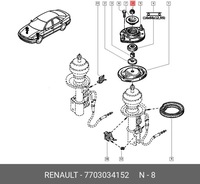 фото thumb №2, Nowa гайка амортизатора renault trafic 7703034152