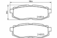 фото thumb №2, Тормозные колодки тормозные subaru задняя outback tribeca 3,0-3,
