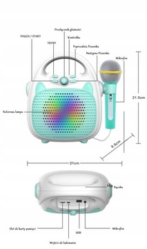 Динамик Микрофон Караоке Детский Bluetooth-набор