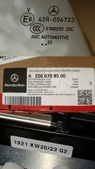 фото thumb №9, Mercedes w206 скло кузовна лівий задня a2066708500