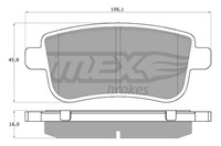 фото thumb №2, Тормозные колодки тормозные renault megane 08- задняя tomex brakes