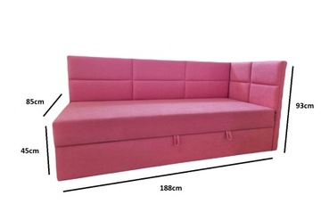 Łóżko dziecięce 80 sofa tapczan premium