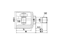 фото thumb №1, Шарнир внутренний 72-05001j honda kia mazda scion subaru toyota dacia