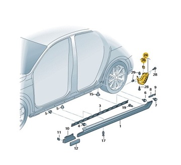 фото thumb №1, Бризковик правий-задній vw passat oe: 3g0854858