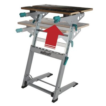 wolfcraft WF6908000 Верстак с тисками Master 700 макс.150кг 78-95см