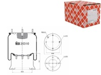 фото thumb №1, Пневмоподушка подвеска пневматический задняя l/p volvo f10 f12 saf eu febi