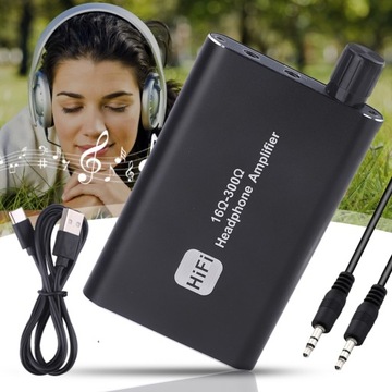 МИНИ-ПОРТАТИВНЫЙ HIFI УСИЛИТЕЛЬ ДЛЯ НАУШНИКОВ AUX ВХОД И ВЫХОД 3,5 ММ