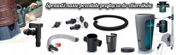 БОЧКА ДЛЯ ВОДЫ RAINWAY 240L FLOW + KRANIC - АНТРАЦИТ
