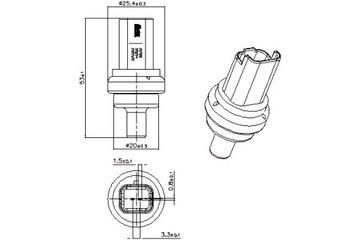 фото thumb №16, Nissens 207021 датчик, температура рідини охолоджуючий