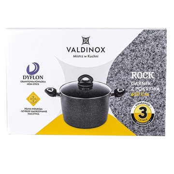 Набор кастрюль Valdinox Rock с прочным покрытием, алюминий, 6 шт. газовая индукция