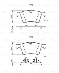 фото thumb №15, Bosch тормозные колодки тормозной. mercedes x164 gl-klasa 06-