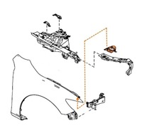 фото thumb №8, Кронштейн крыла перед правый задний mazda 6 gj оригинал