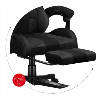 Геймерское игровое кресло FOOTREST с регулируемой спинкой HUZARO Force 4.7 Carbon