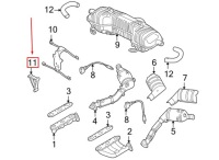 Porsche boxster 986 адаптер кронштейн глушителя 99611122300 оригинальный с Разборки, фото thumb