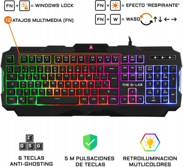 Zestaw klawiatura+ mysz The G-Lab Combo Helium