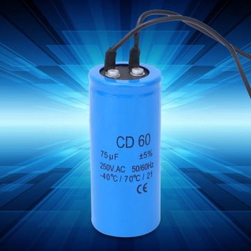 CD60 75 мкФ 250 В Конденсатор запуска двигателя переменного тока Конденсатор 75MFD