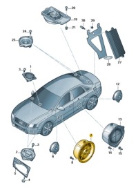 Купити Нове оригінальні audi оригінальний номер динамік середньо/низькочастотний 8t0035415b, фото thumb