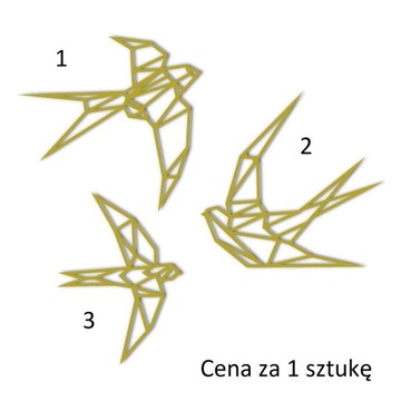 Dekoracja nad kanapę JASKÓŁKA złota A001 70cm