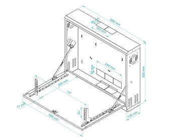 Корпус шкафа для регистратора CCTV RACK StalFlex Вертикальный 19