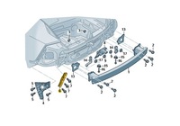 фото thumb №1, Направляющая заднего бампера левая внутренний audi a7