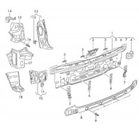 фото thumb №1, Усилитель кронштейн поперечина задняя vw t-roc 17- 2ga804744