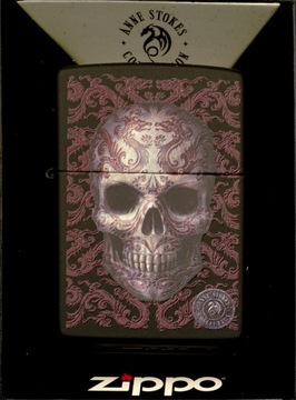 Подарочный набор ZIPPO ANNE STOKES SKULL HIGH POLISH ЧЕРНЫЙ*№3
