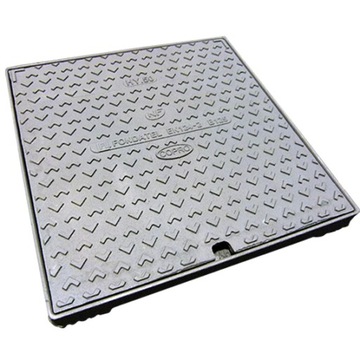 Чугунная крышка люка тротуарного B125 - 30x30 см