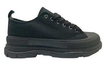 Черные женские кроссовки Creepers на толстой подошве, размер 39