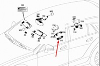 фото thumb №11, Mb glk-class x204 кронштейн na накладки на фары солнцезащитные a20481000419051