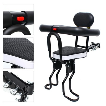 40KG PRZEDNI FOTEL ROWEROWY DLA DZIECI CZARNY