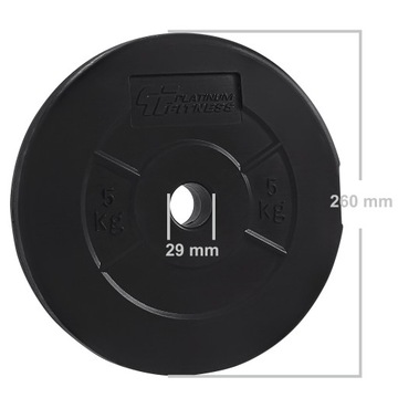НАБОР ВЕСОВ PLATINUM FITNESS 120 КГ БИТУМ ВЕС 29 ММ