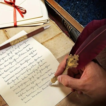 Набор каллиграфии, ретро-перо, чернила, восковая печать