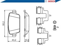 фото thumb №4, Тормозные колодки тормозные ford задняя mondeo 07- bosch