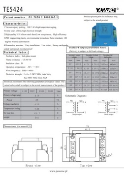 TE5424-20VA-230V/9V Transformator