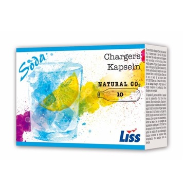 КАРТРИДЖИ ДЛЯ СИФОНА СО2 СОДОВОЙ ВОДЫ 10 ШТ LISS