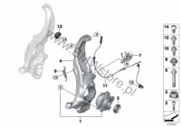 Bmw 7 g11 g12 2wd поворотный кулак правая перед 6884378 ступица колеса подшипник 6861139 Недорого, фото thumb