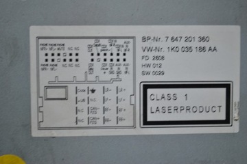 фото thumb №6, Радиопроигрыватель cd vw golf vi 1k0035186aa