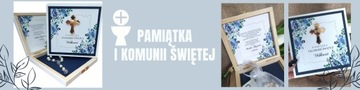Pamiątka Komunii Świętej ZŁOTY RÓŻANIEC * PREZENT