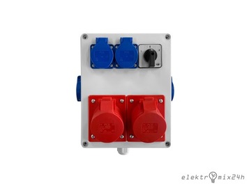 ROZDZIELNICA GOTOWA 4x230V|2x16A 5P 400V + L-0-P