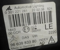 Citroen c6 фара правая передняя перед 9660983380 1307329100 Киев, фото thumb