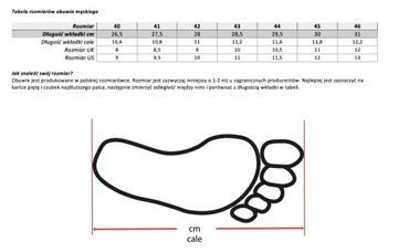 BUTY SZTYBLETY MĘSKIE SKÓRA CZARNE 45 30 cm PAN