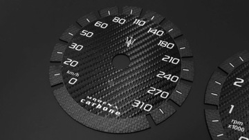 Циферблаты одометра Maserati Ghibli, часы км/ч, CARBONE