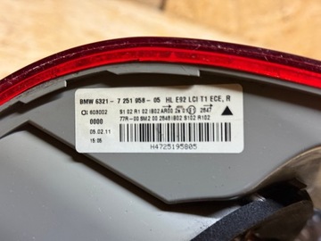 фото thumb №15, Bmw 3 купе e92 рестайлинг 10r- комплект лампа зад левая правая w крыло + крышка багажника led