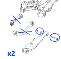 фото thumb №3, Opel insignia a b болт болты эксцентриковый схождение геометрии задняя 4x szt.