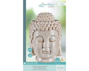Fontanna Głowa Budda 45cm z podświetleniem ledowym