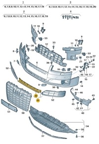 фото thumb №1, Средняя решётка бампера перед нижняя audi a8 d4 aso оригинал