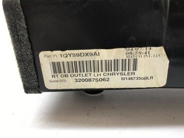 фото thumb №8, Dodge grand caravan 11-20 панель канал воздуха вентилятор левый 1qy59dx9ai