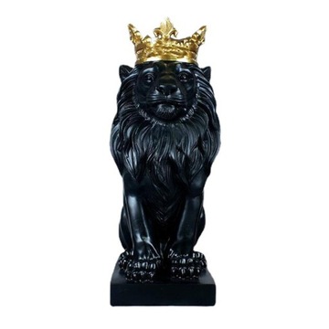 Современная статуя головы льва, фигурка животного из смолы
